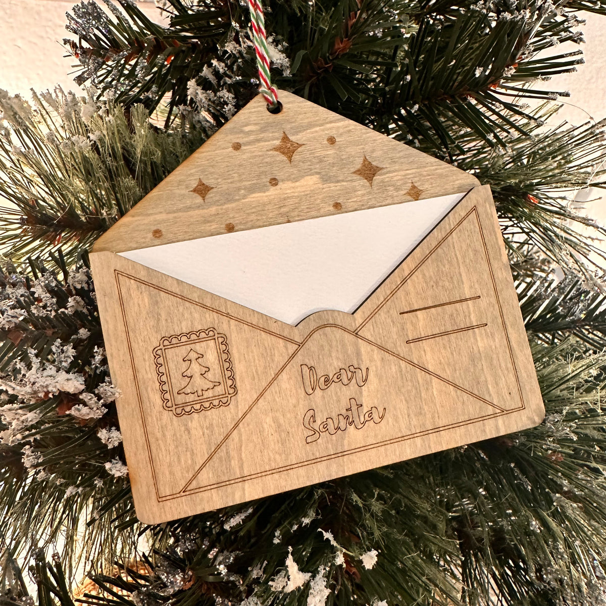 Wooden Envelope Ornaments