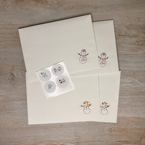 Snowmen Fun paper & envelopes