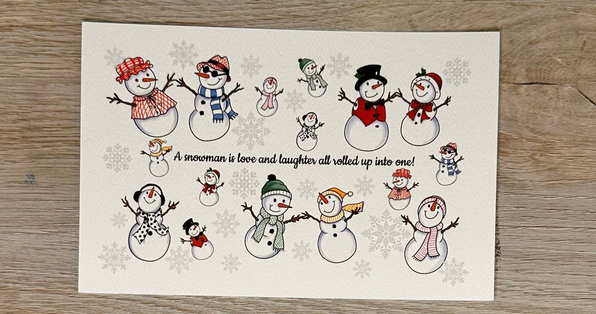Snowmen Fun postcards