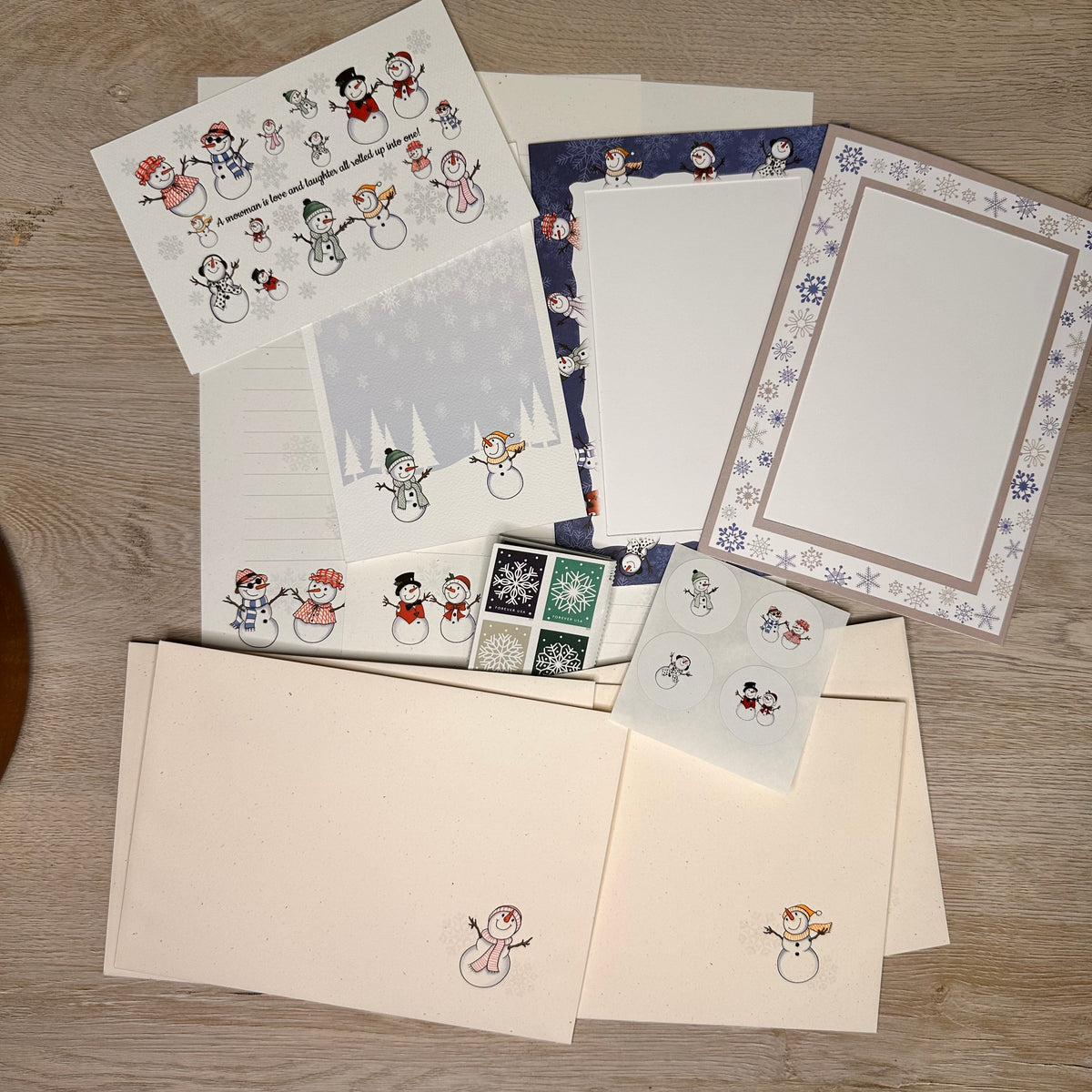 Snowmen Fun stationery kit