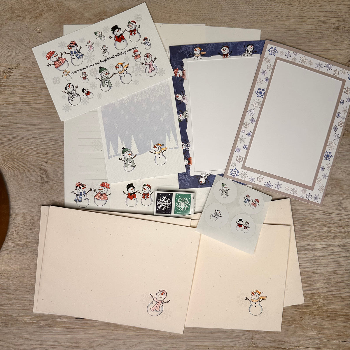 Snowmen Fun stationery kit