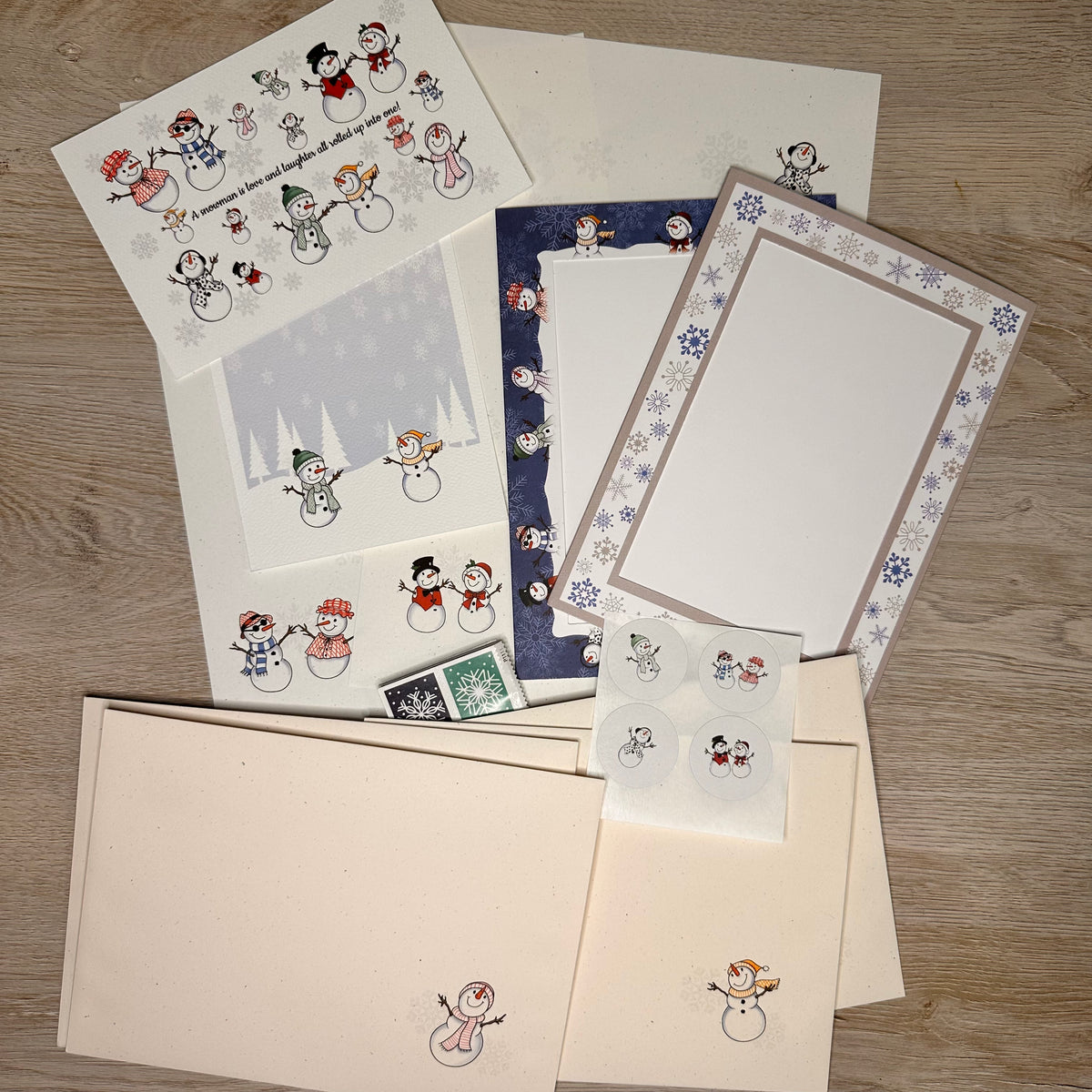 Snowmen Fun stationery kit