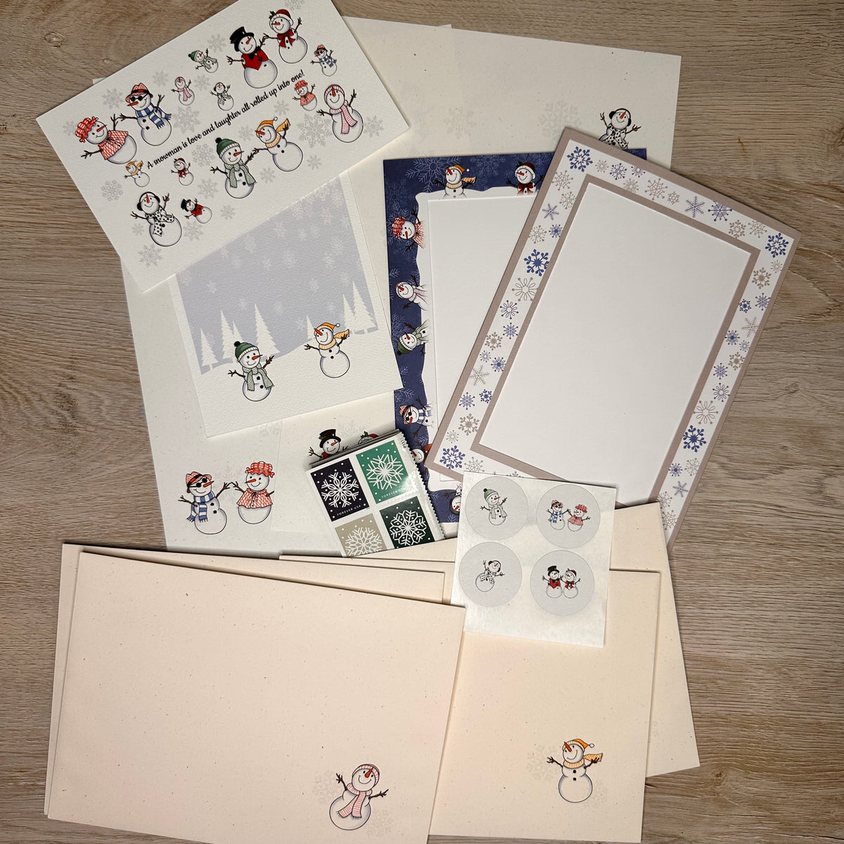 Snowmen Fun stationery kit