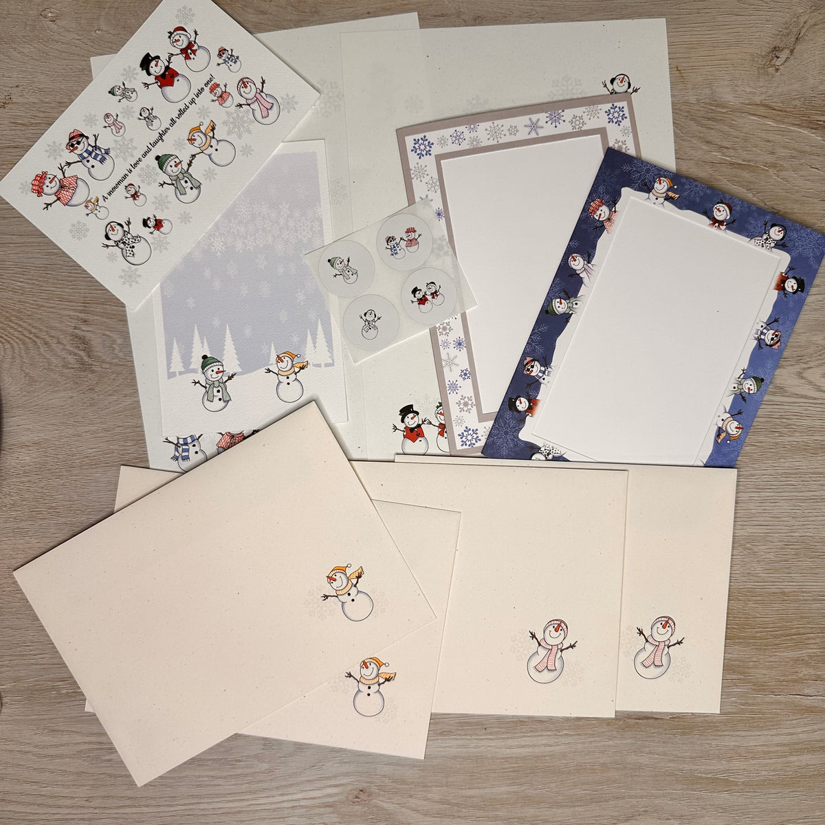 Snowmen Fun stationery kit