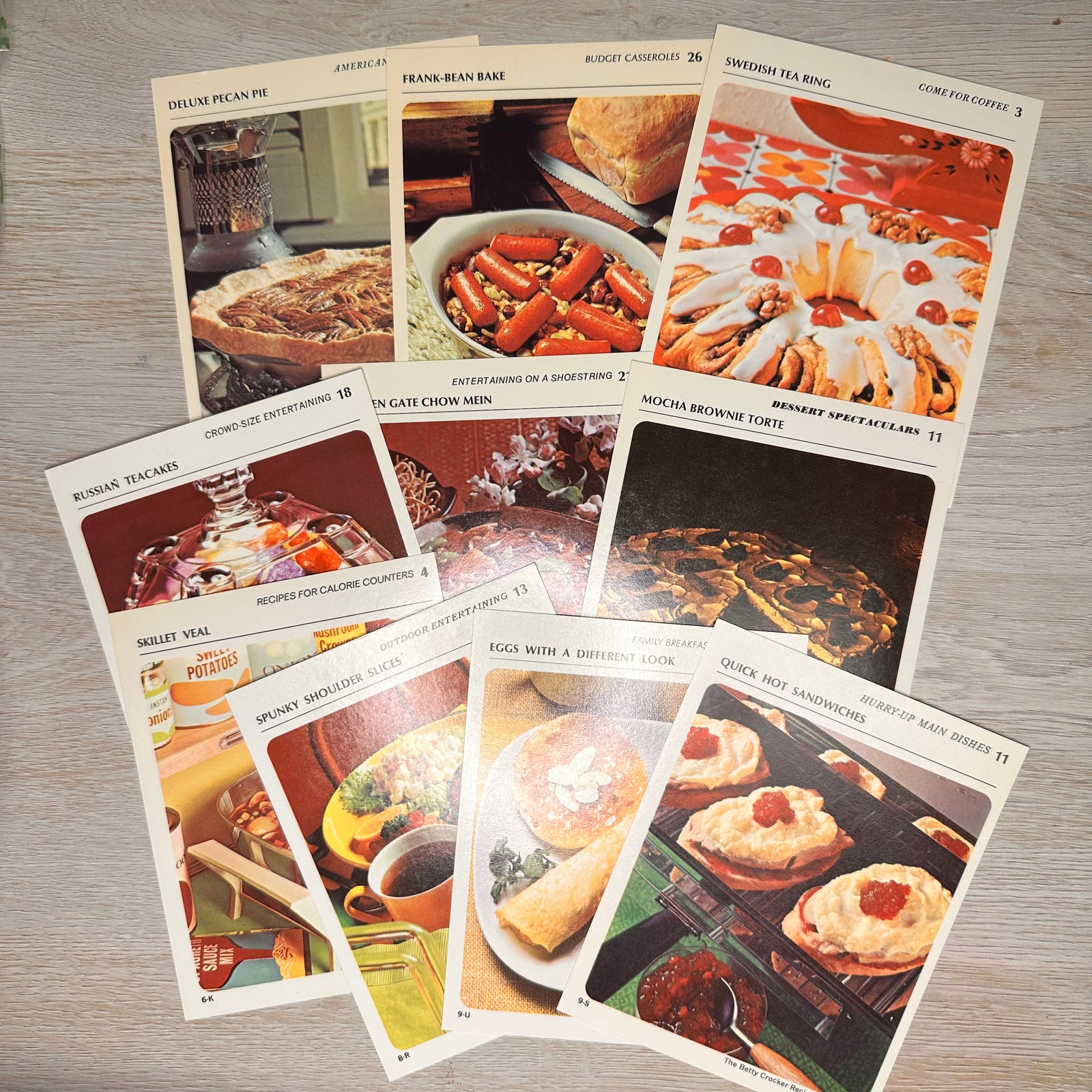 Vintage Recipe Cards - 10 packs