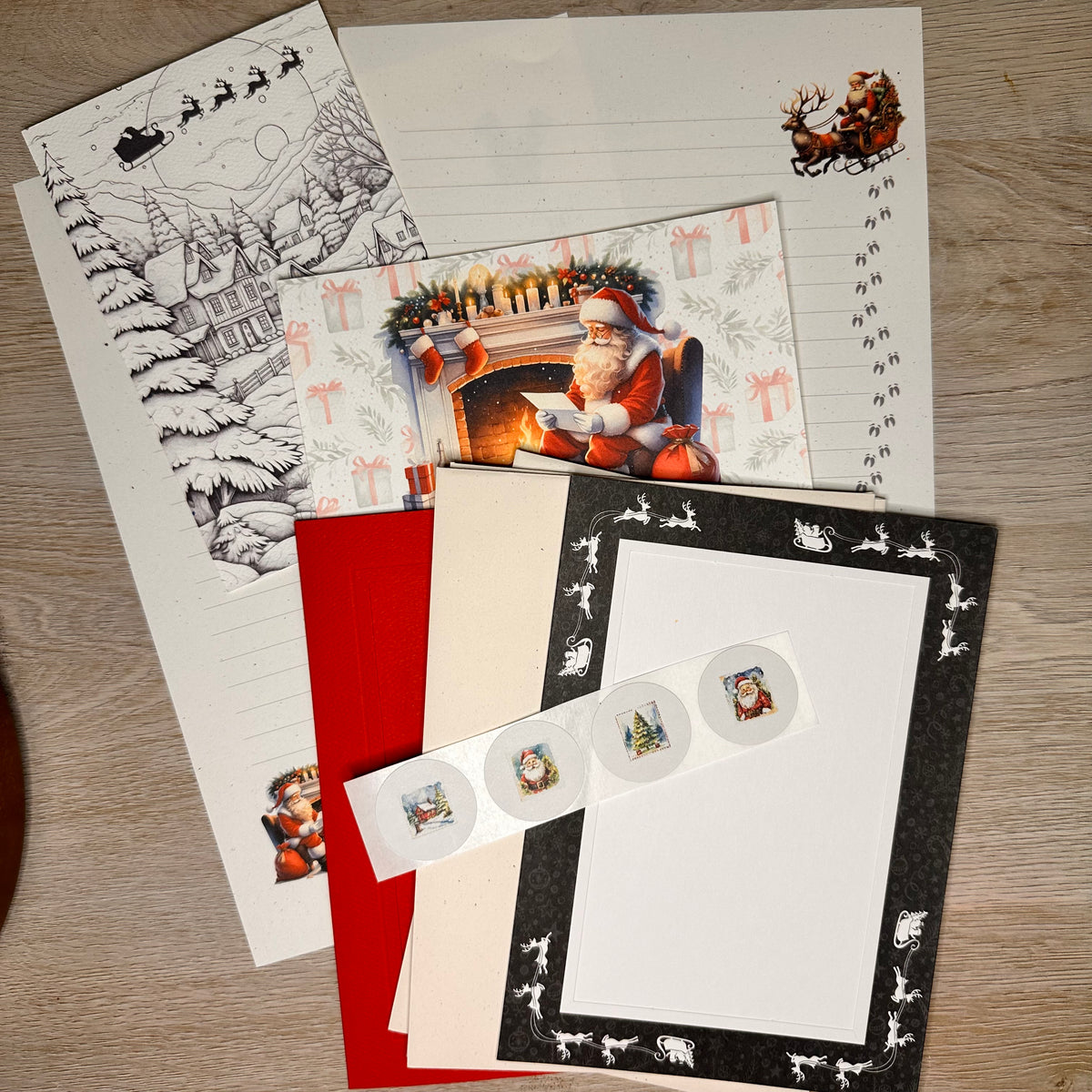 Santa stationery kit