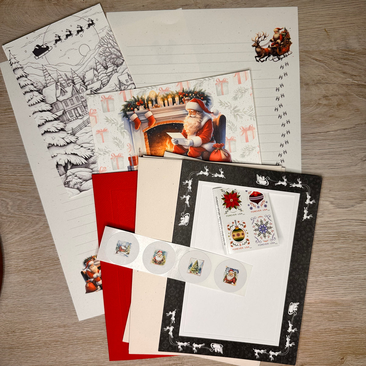 Santa stationery kit