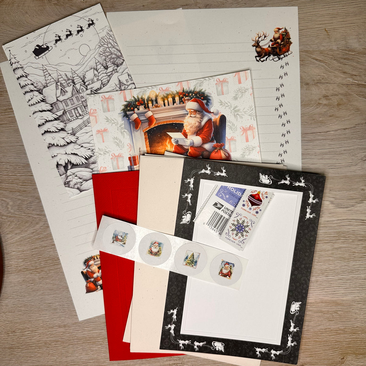 Santa stationery kit