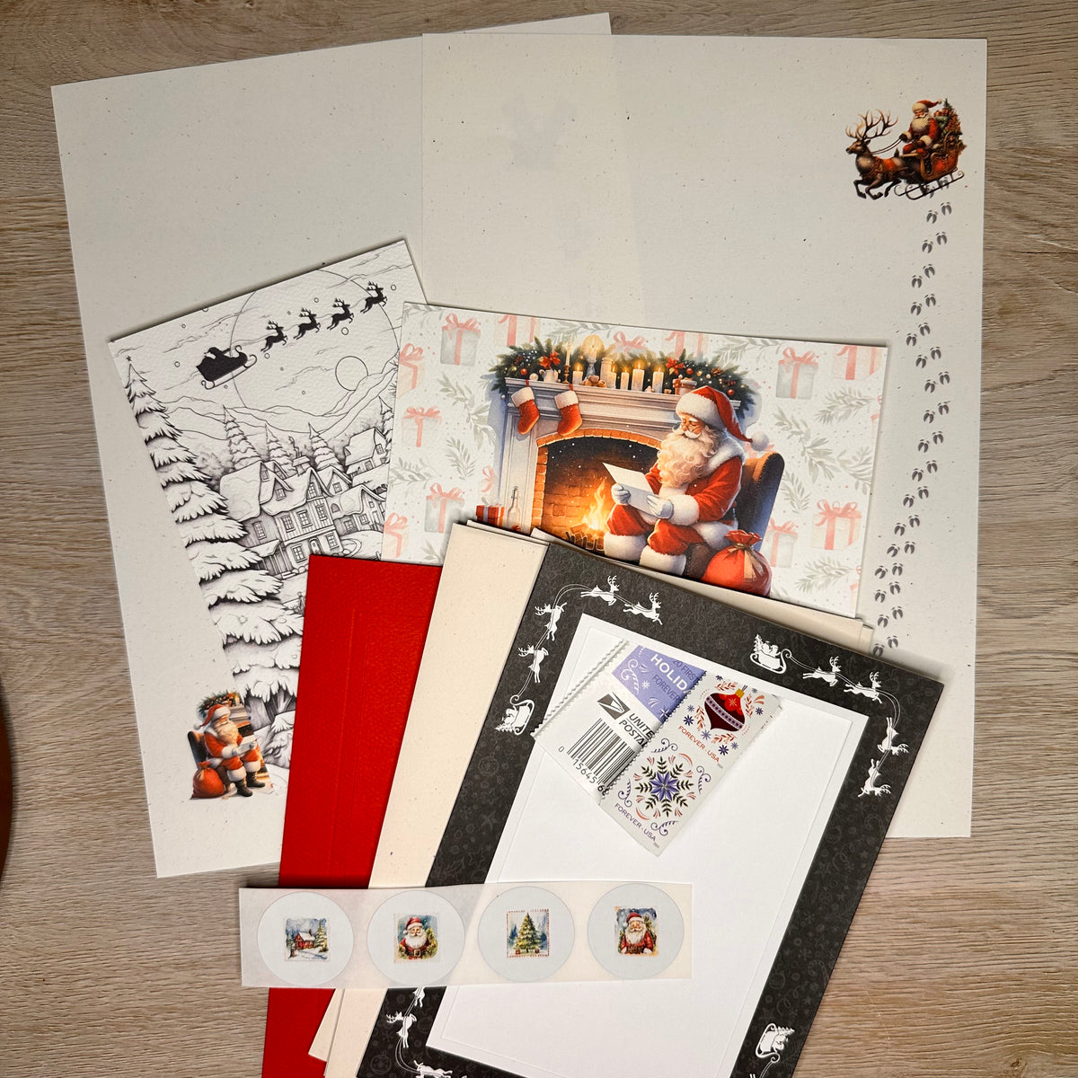 Santa stationery kit