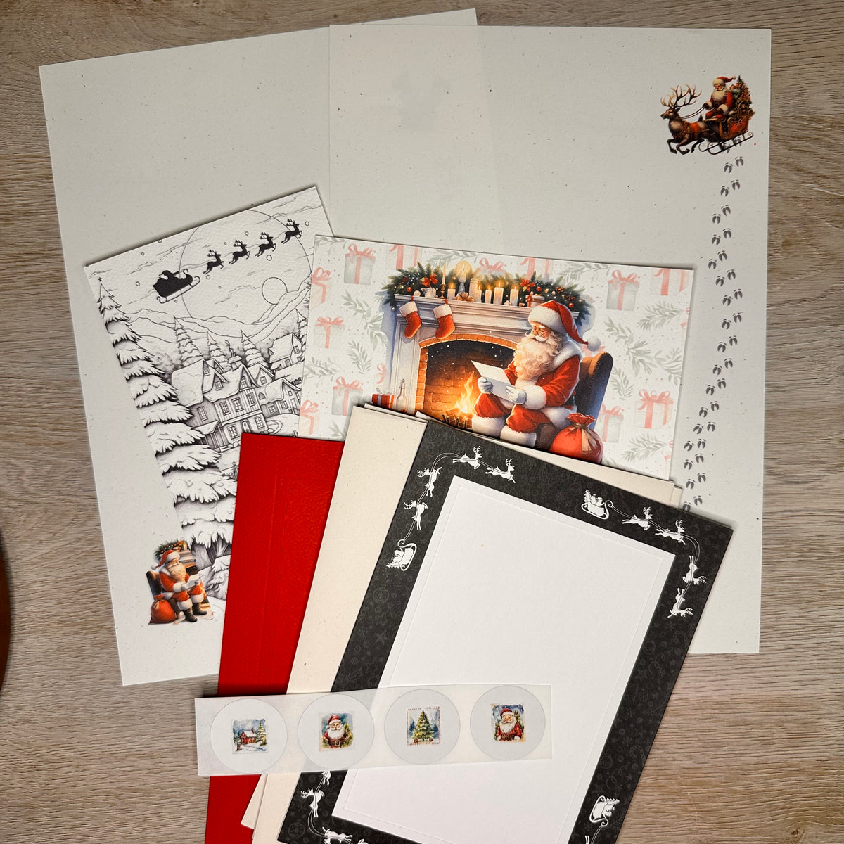 Santa stationery kit