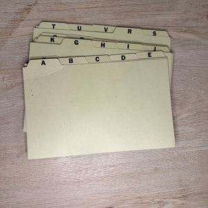 A-Z Index Card dividers sets