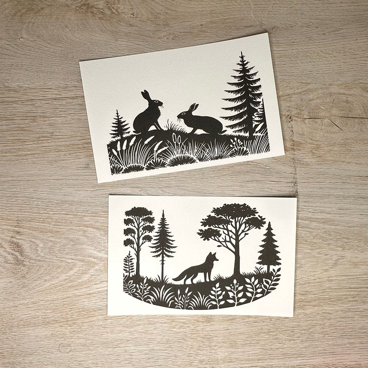 Woodland stationery kit