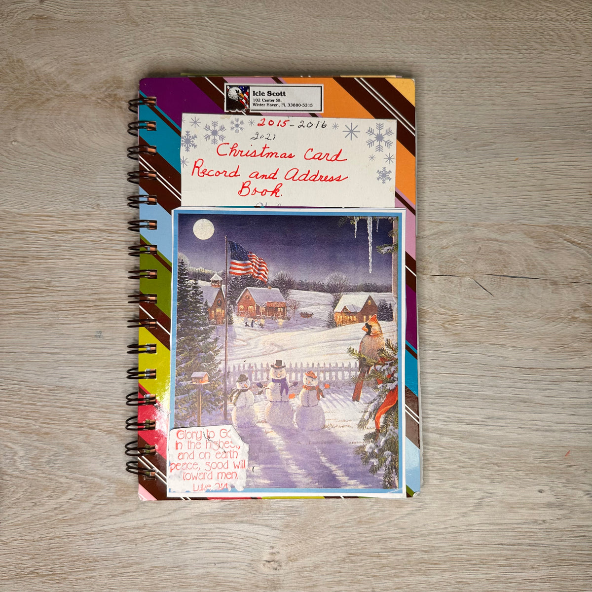 Christmas Card record book