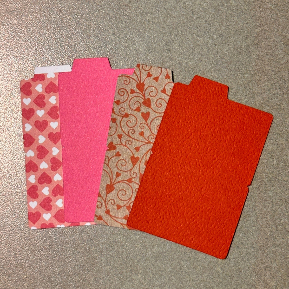 Hearts mini file folders