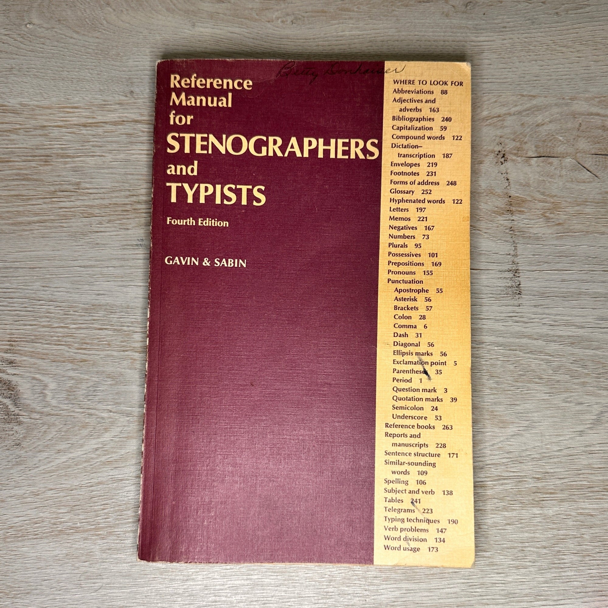 Reference Manual for Stenographers and Typists