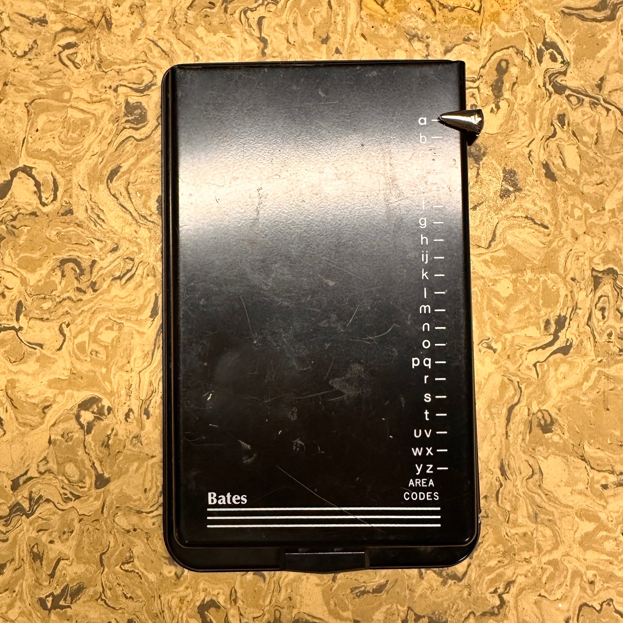 Bates Address/Phone Book Metal Case - Black