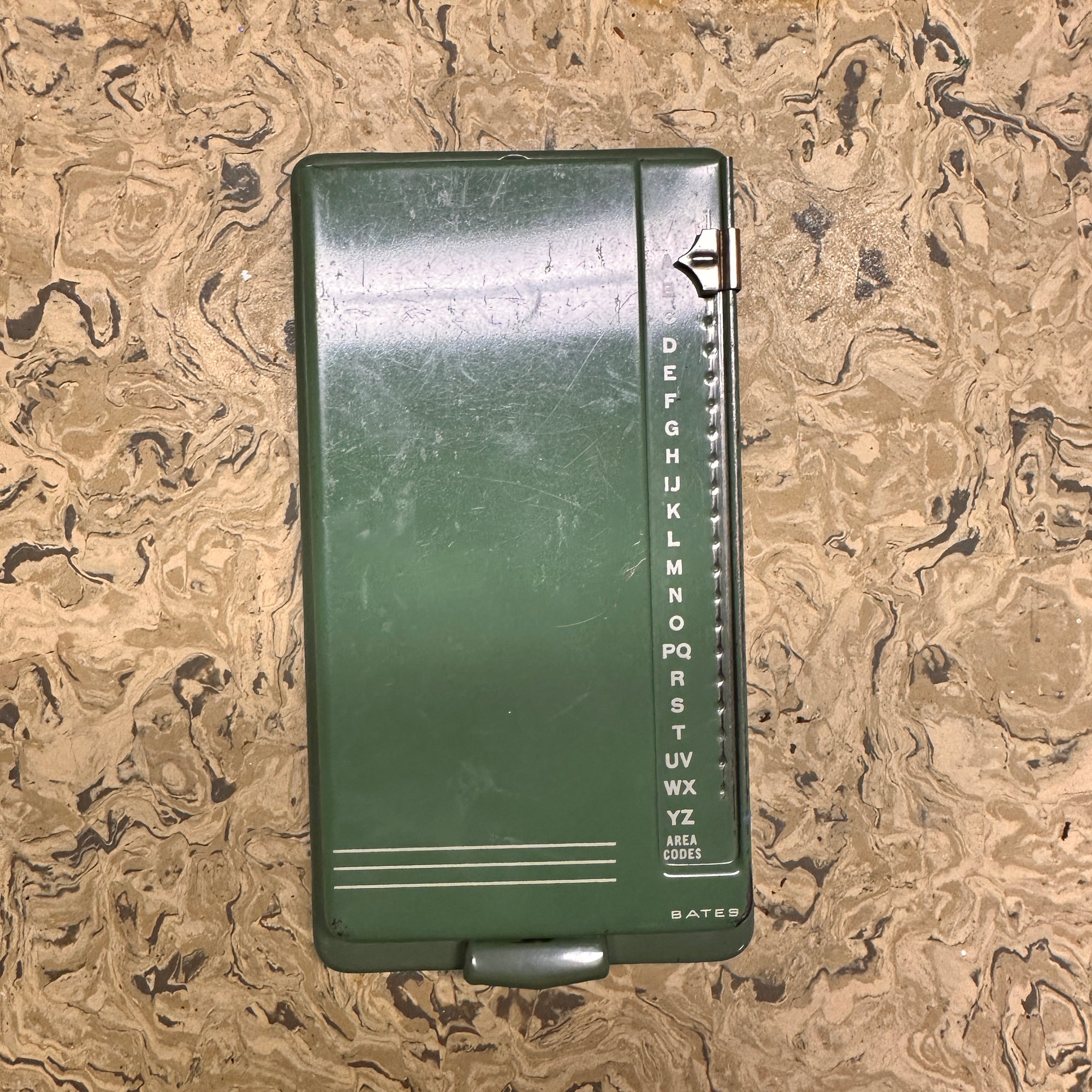 Bates Address/Phone Book Metal Case - Avocado