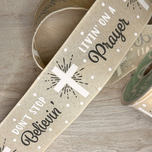 Don't Stop Believin' ribbon - by the yard