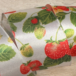 Strawberry solid ribbon - by the yard
