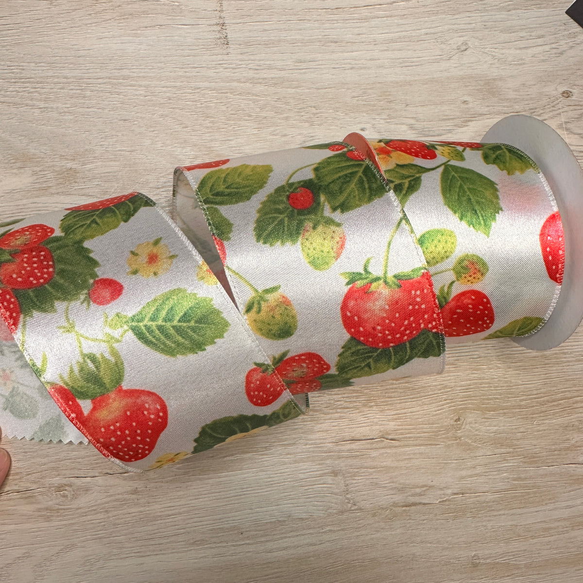 Strawberry ribbon - by the yard