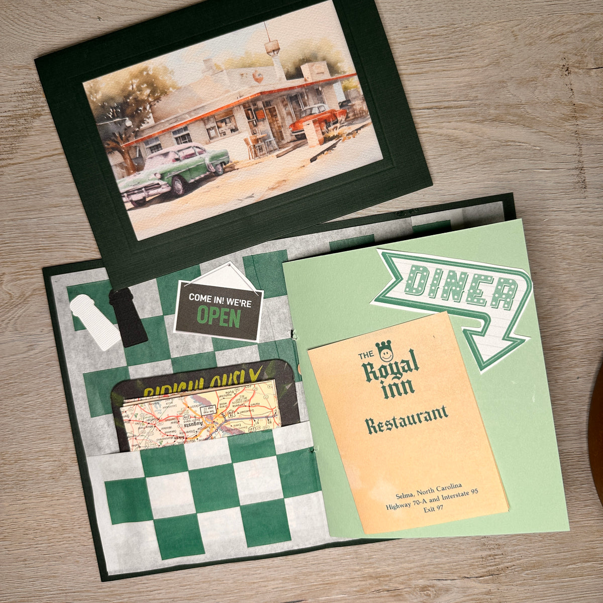 Green Diner Mini Journal card kit - April 14th ONLY