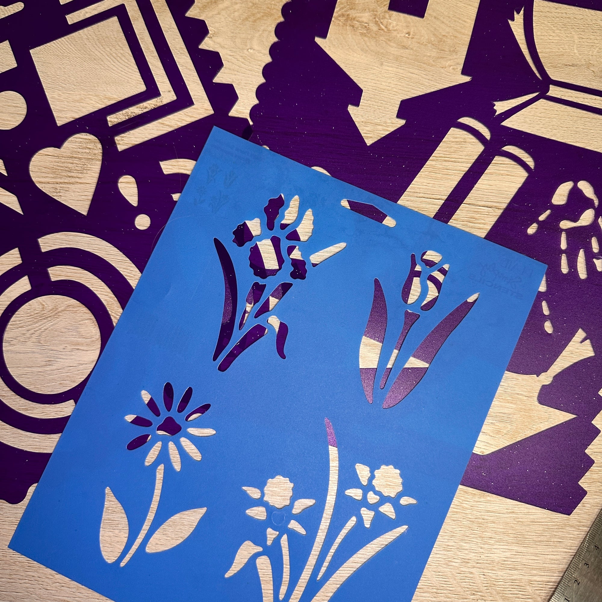 Assorted Plastic Stencils - Set of 15