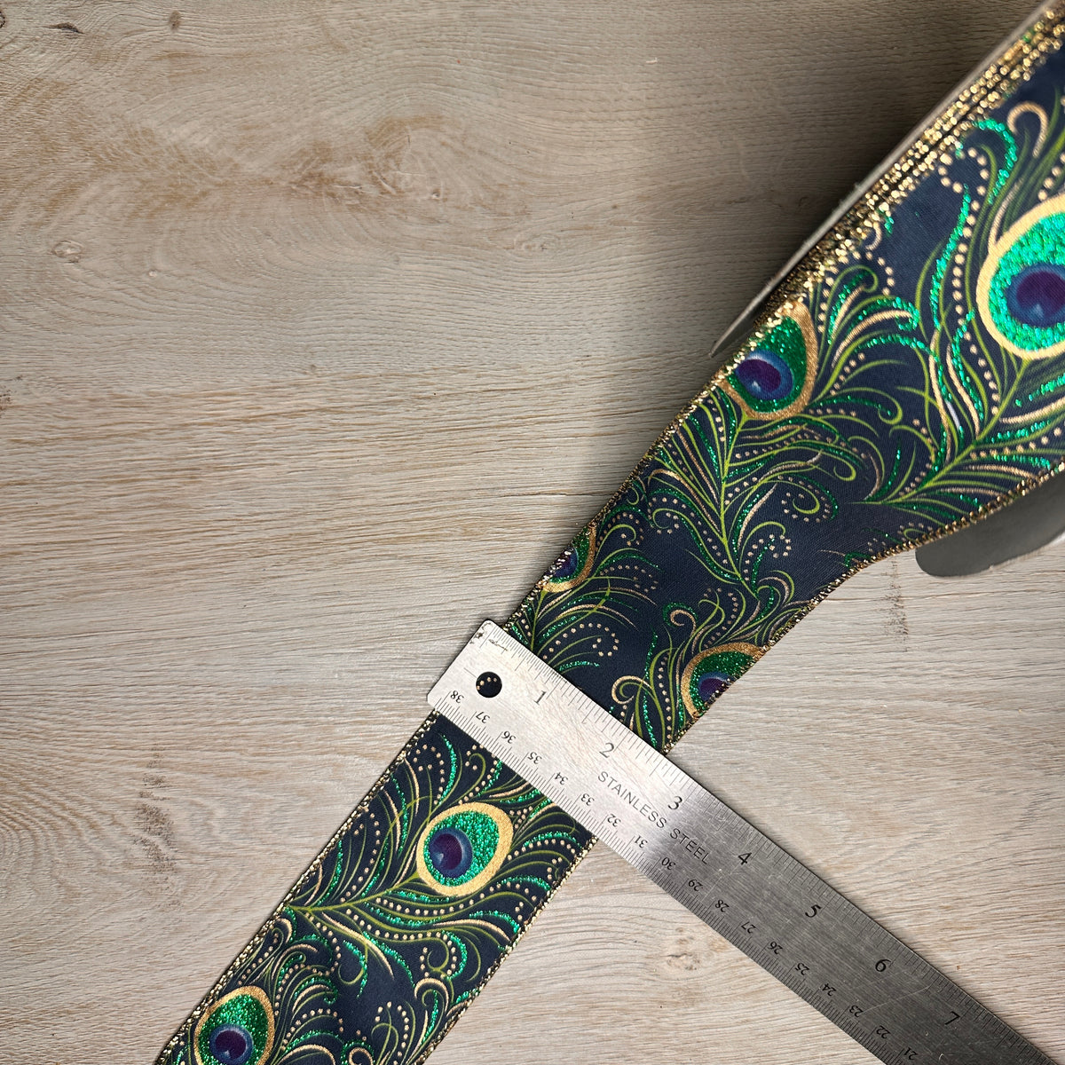 Peacock ribbon - by the yard