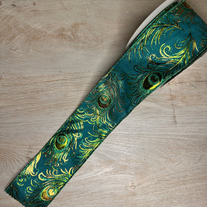 Peacock ribbon - by the yard