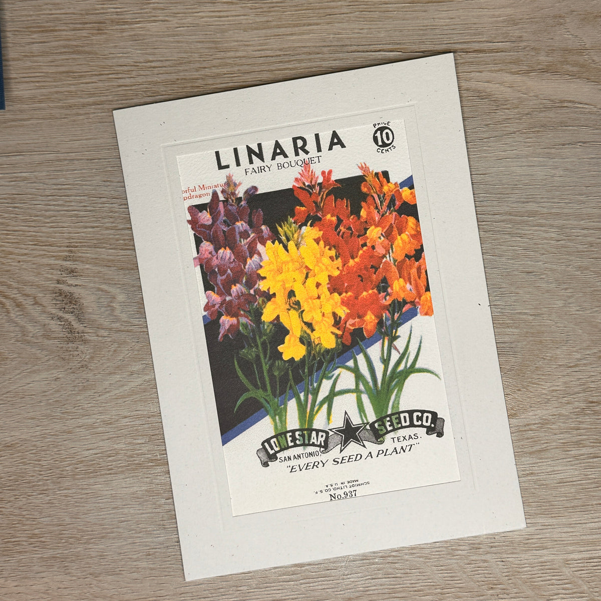 Flower seed packet cards