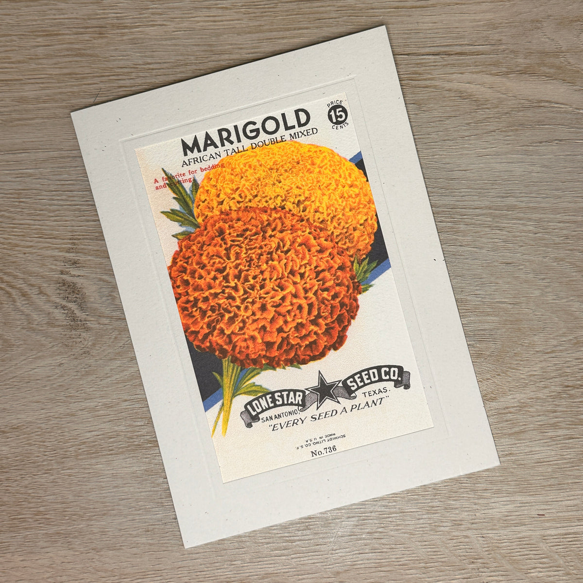 Flower seed packet cards