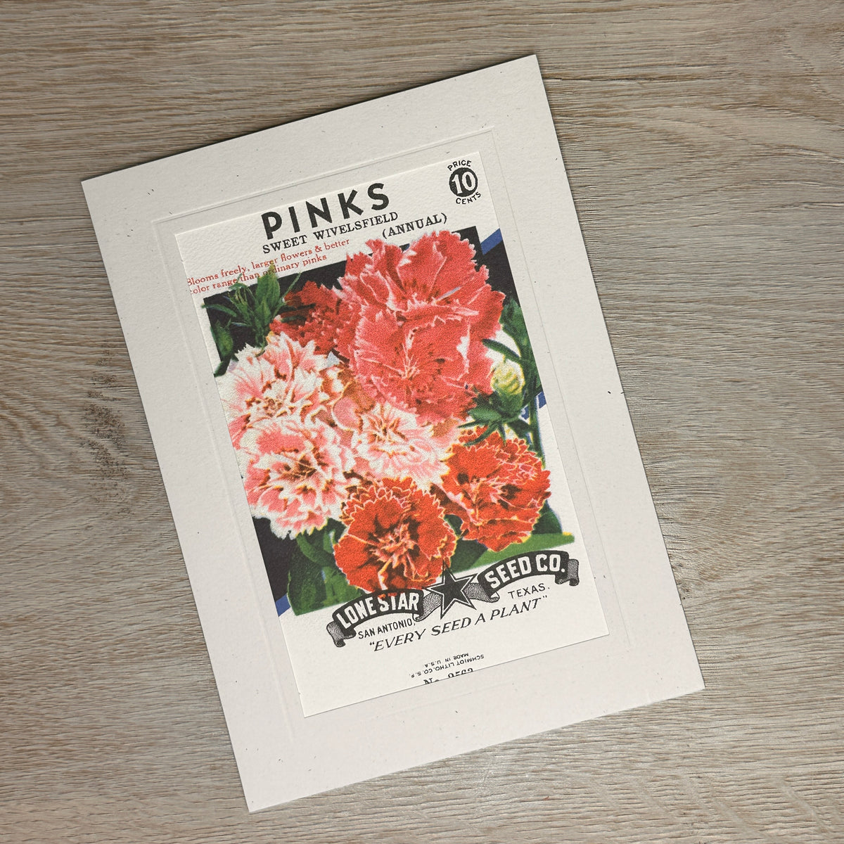 Flower seed packet cards