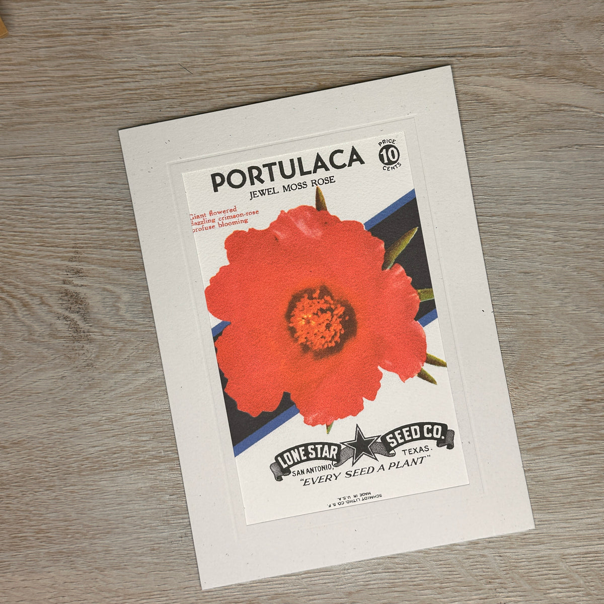 Flower seed packet cards