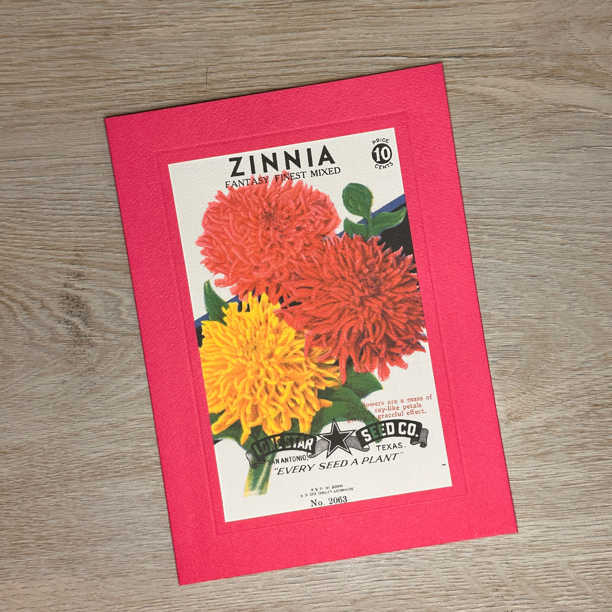 Flower seed packet cards