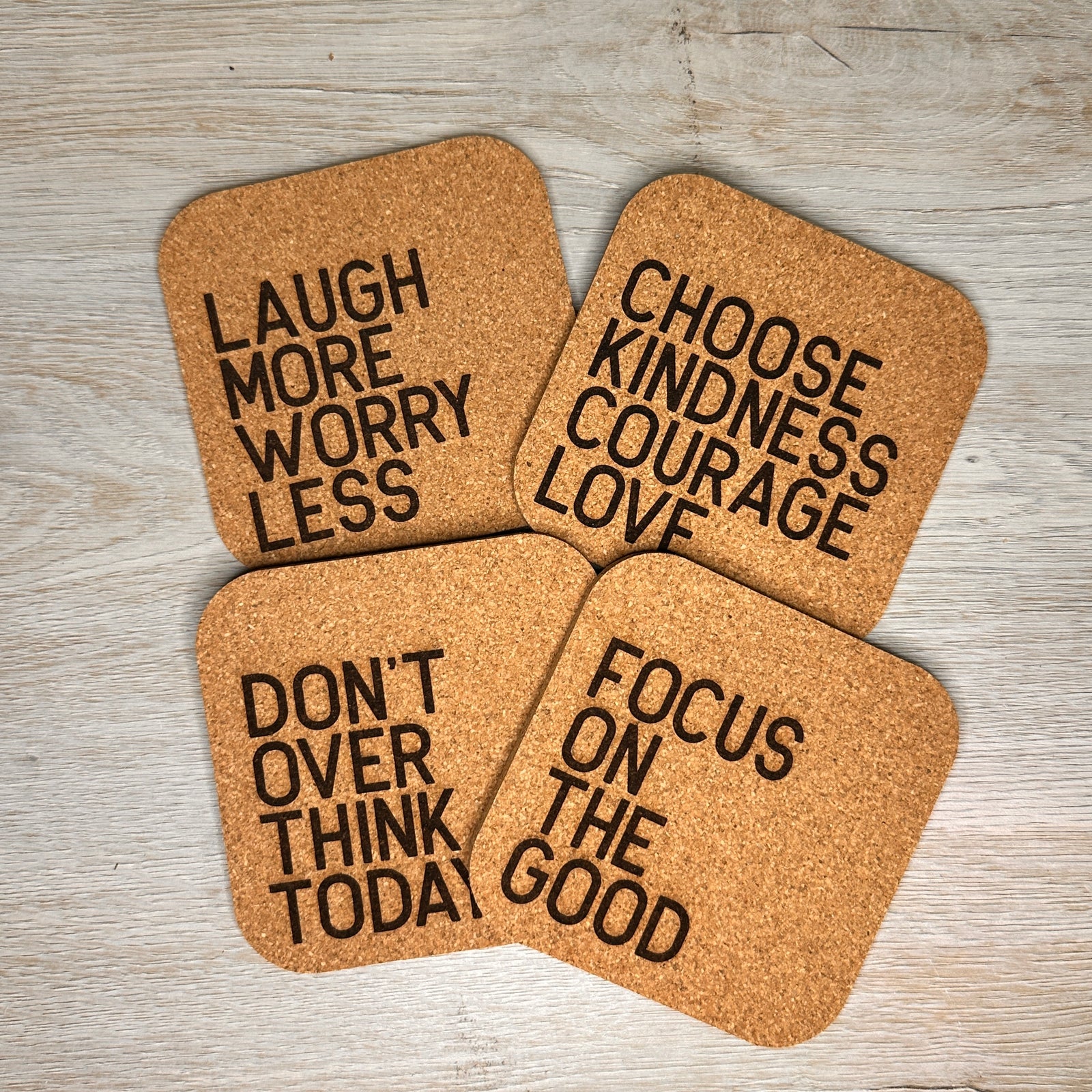 Positivity Cork Coasters