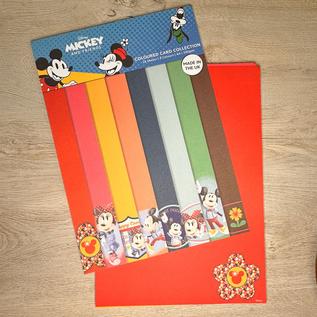 Disney Mickey Minnie cardstock - set of 8