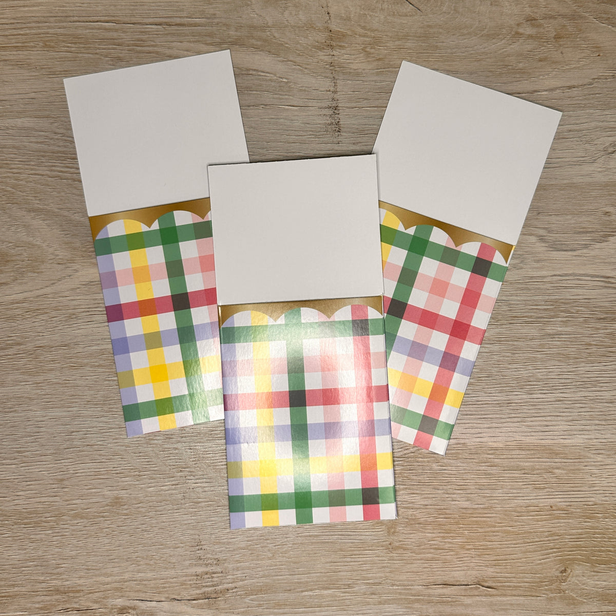 Plaid pockets - 3 pack