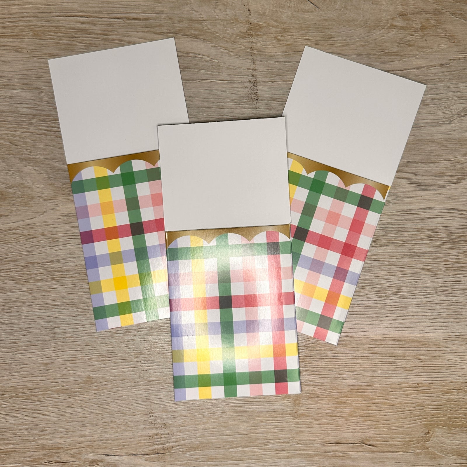 Plaid pockets - 3 pack