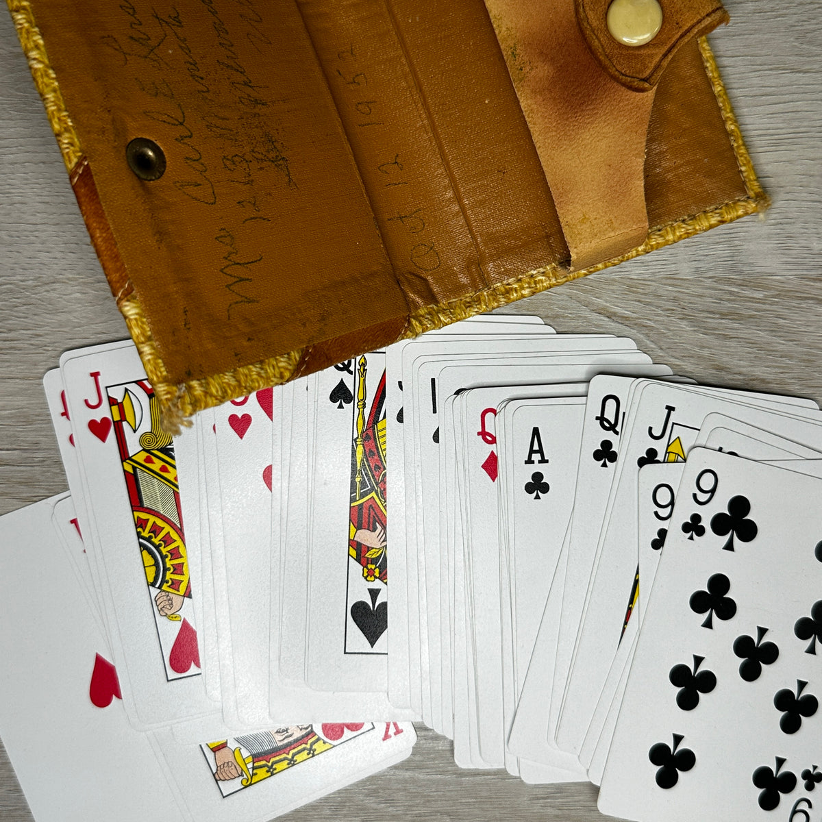 Pinochle case with cards