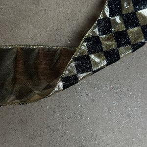 Black & White diamond ribbon - by the yard