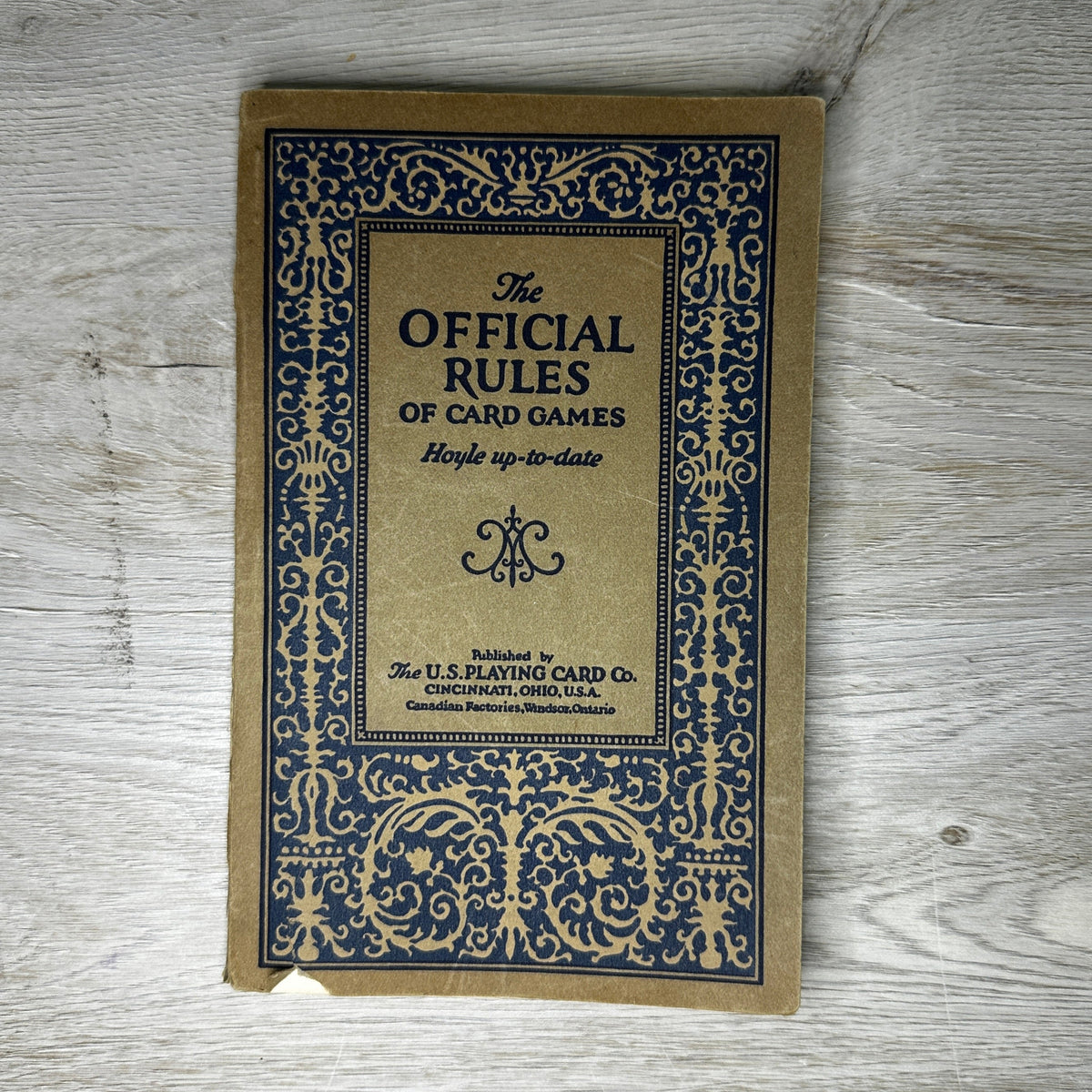 official rules of card games book from 1932