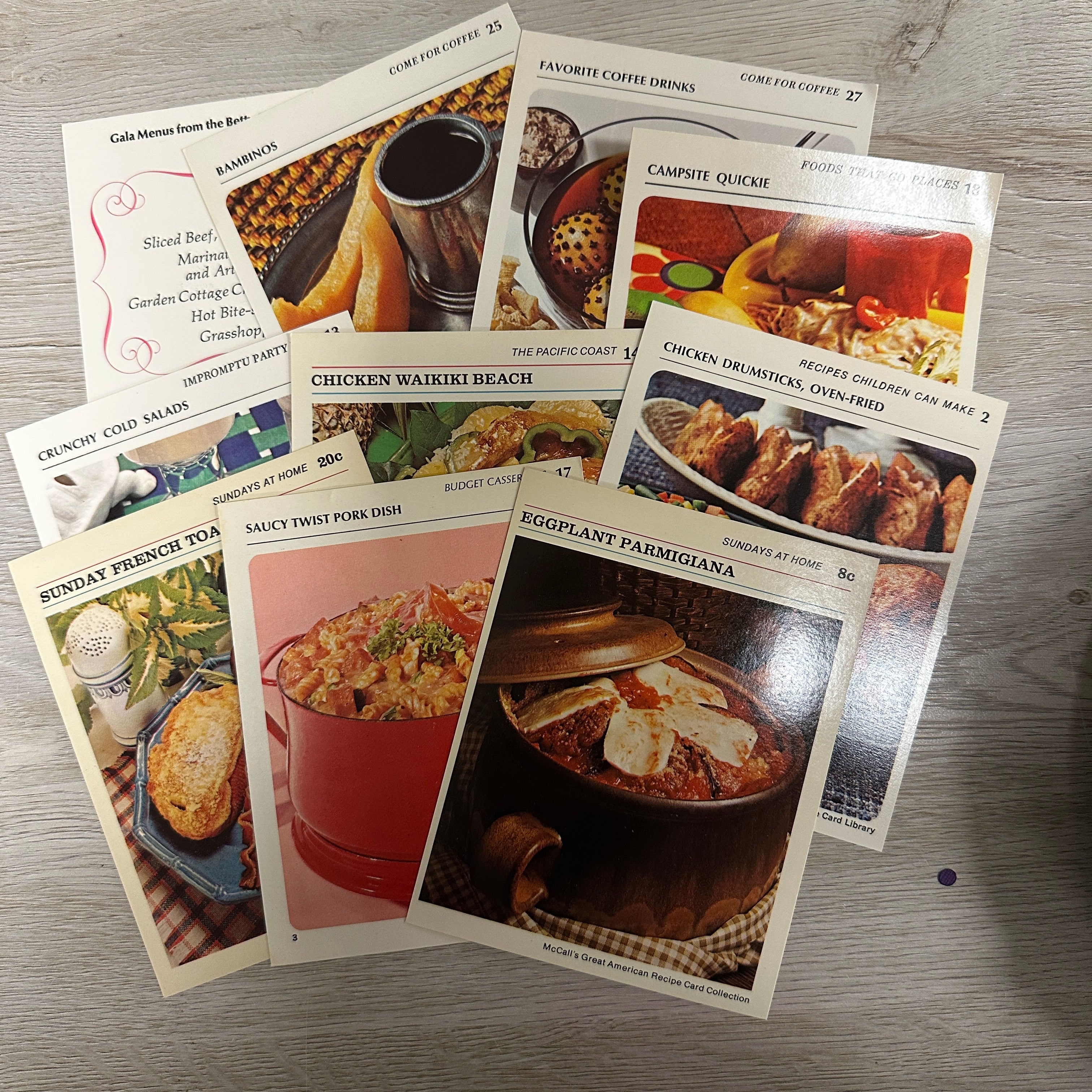 Vintage Recipe Cards - 10 packs - Plymouth Cards