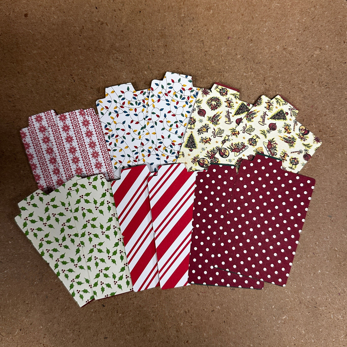 Mini file folders set of 12, six designs