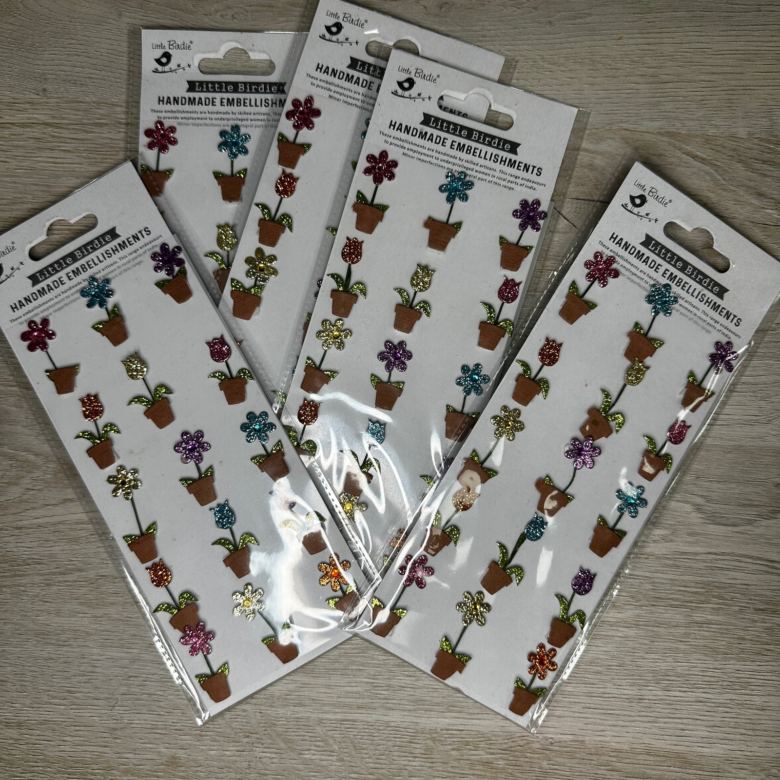Flower sticker strips