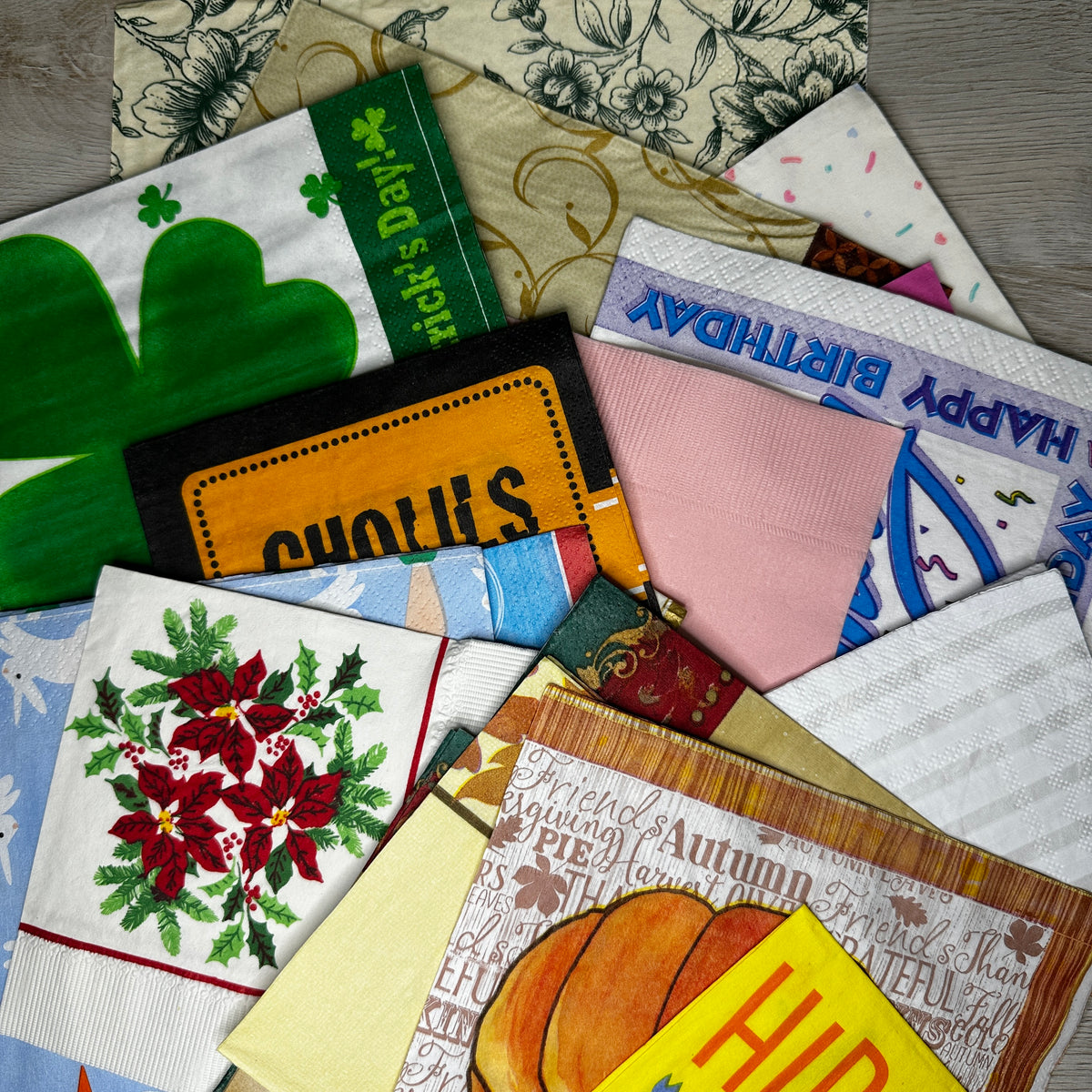 Assorted Paper Napkin bundles