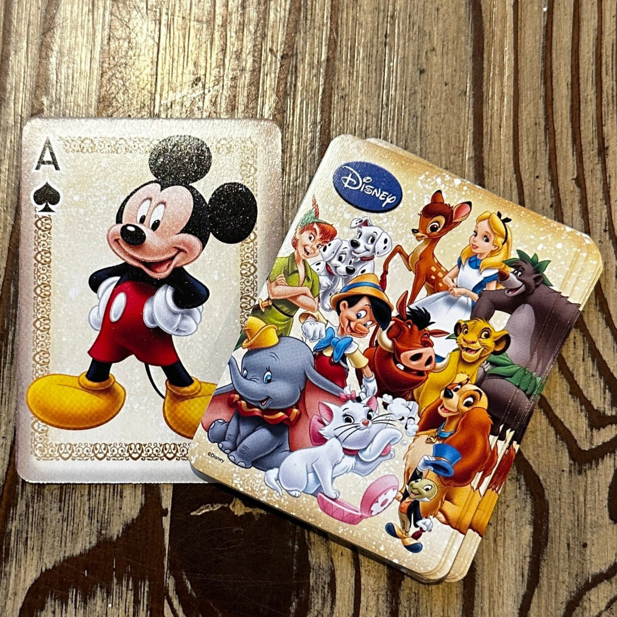 Disney characters  playing cards