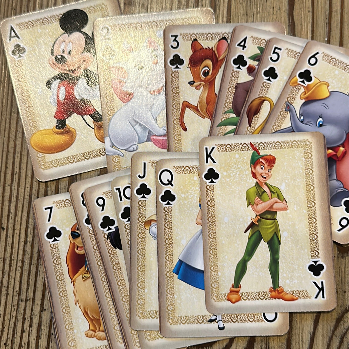 Disney characters  playing cards