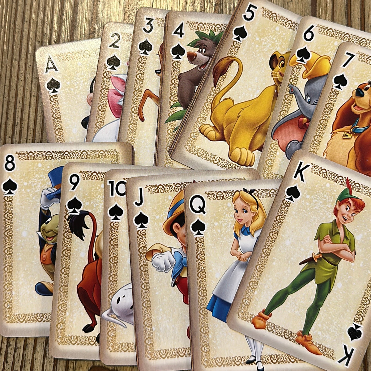 Disney characters  playing cards
