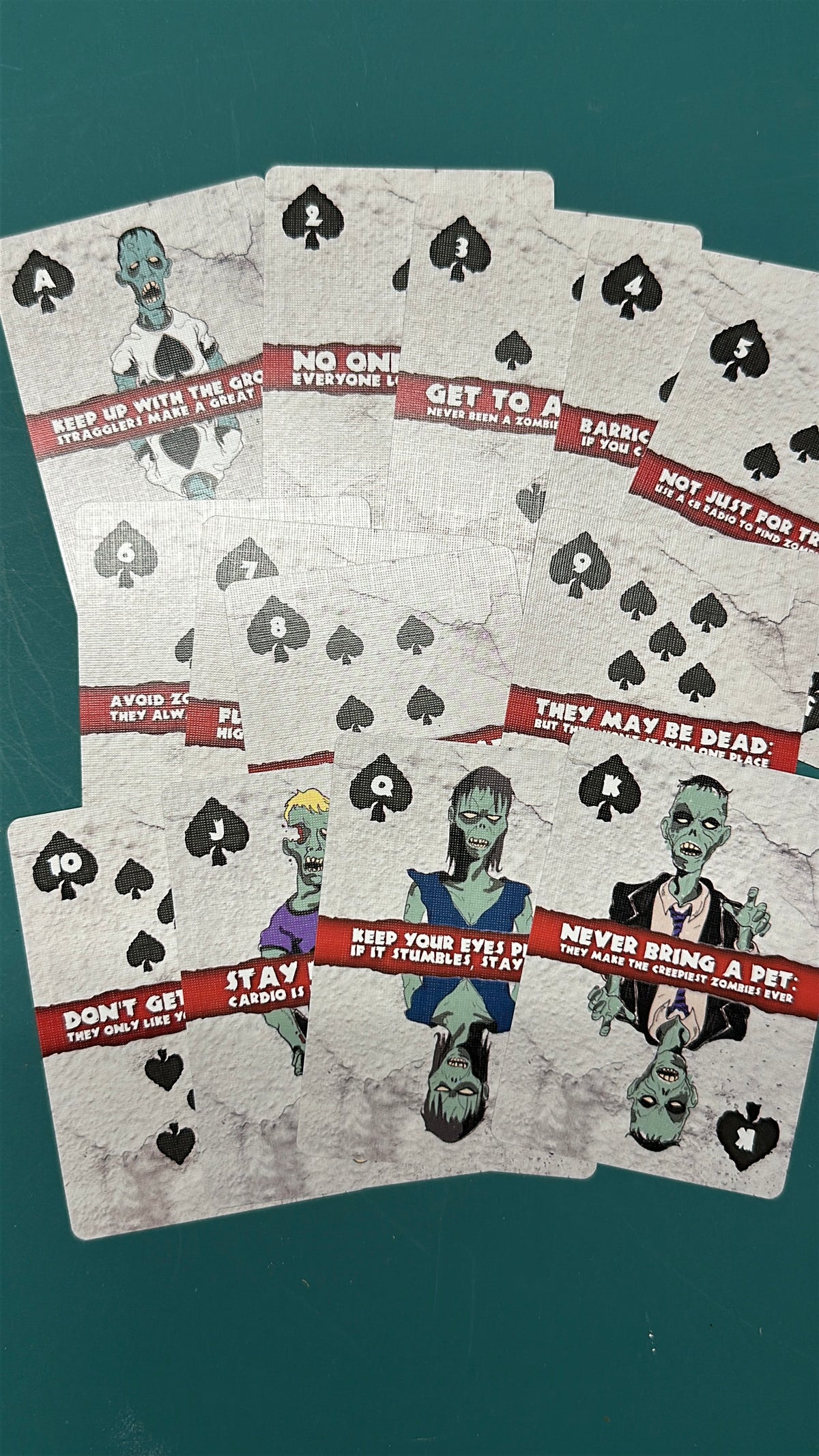 Zombie playing cards