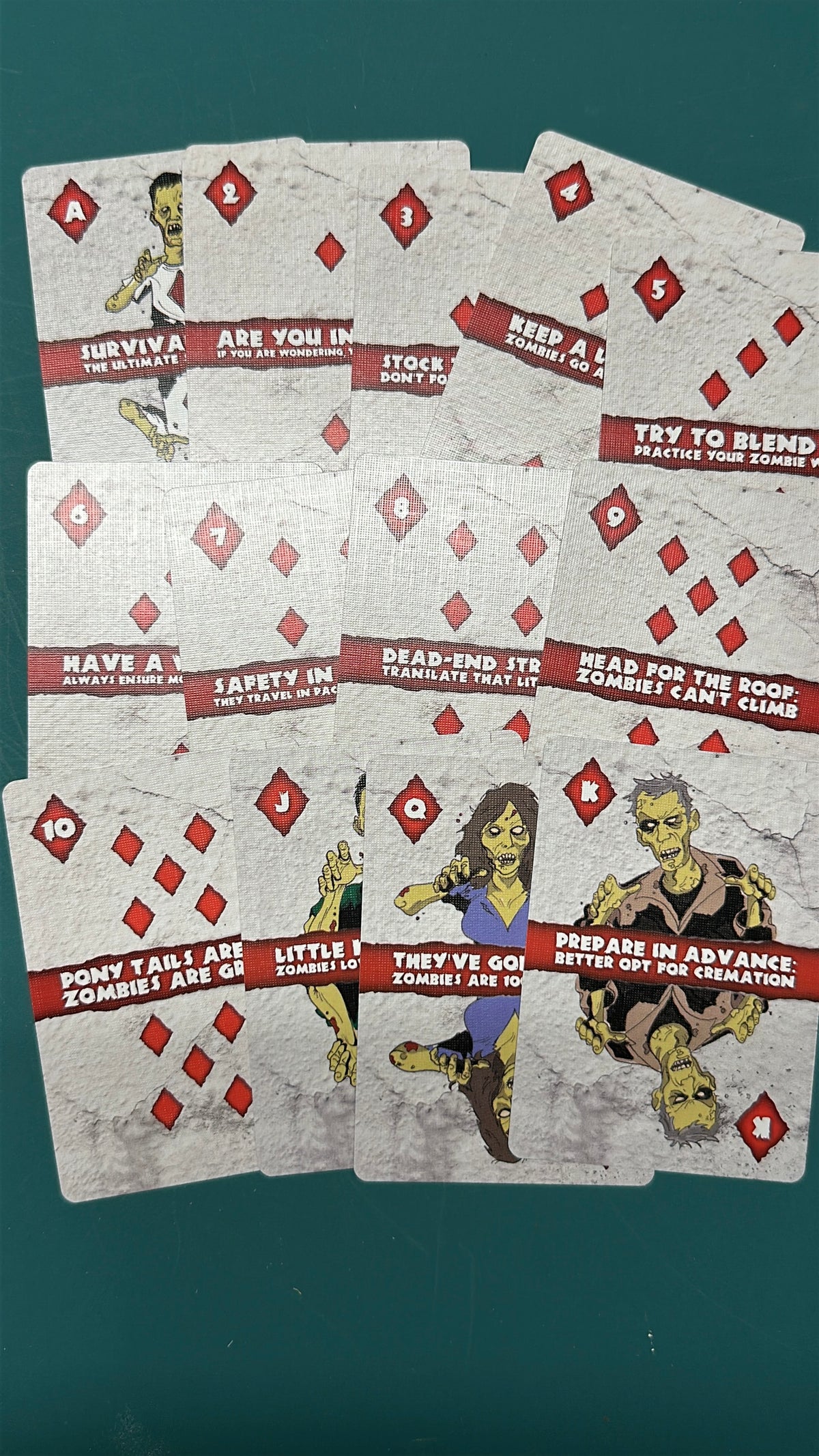 Zombie playing cards