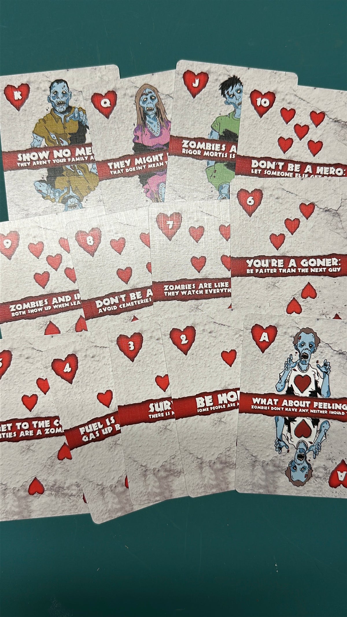 Zombie playing cards